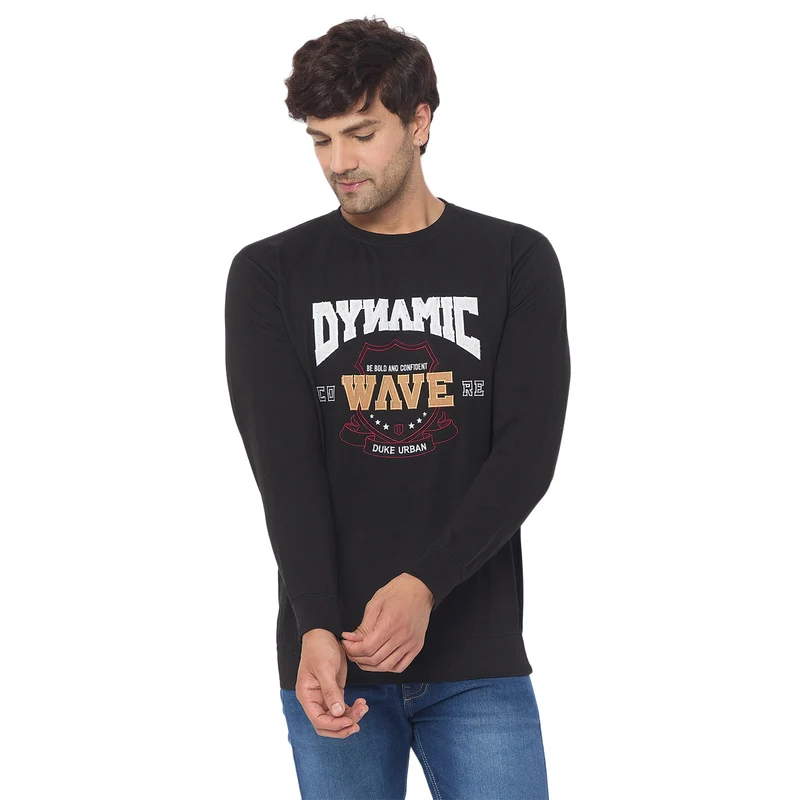 Duke Urban Men Printed Sweatshirt (LF6422) Black / S / Printed