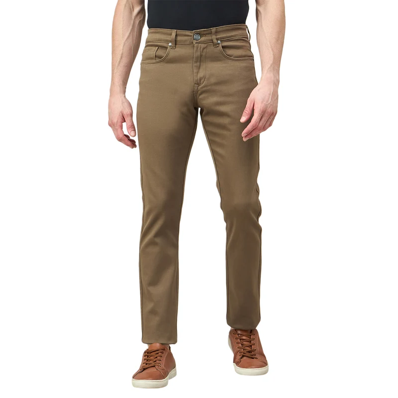 Duke Urban Men Narrow Bottom Trouser (SDT4159N) Brown / 34 / Solid