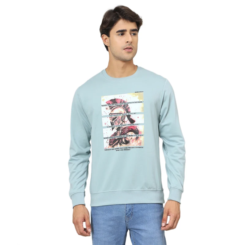 Duke Urban Men Round Neck Regular Sweatshirt (LF6437) Pine / M / Printed