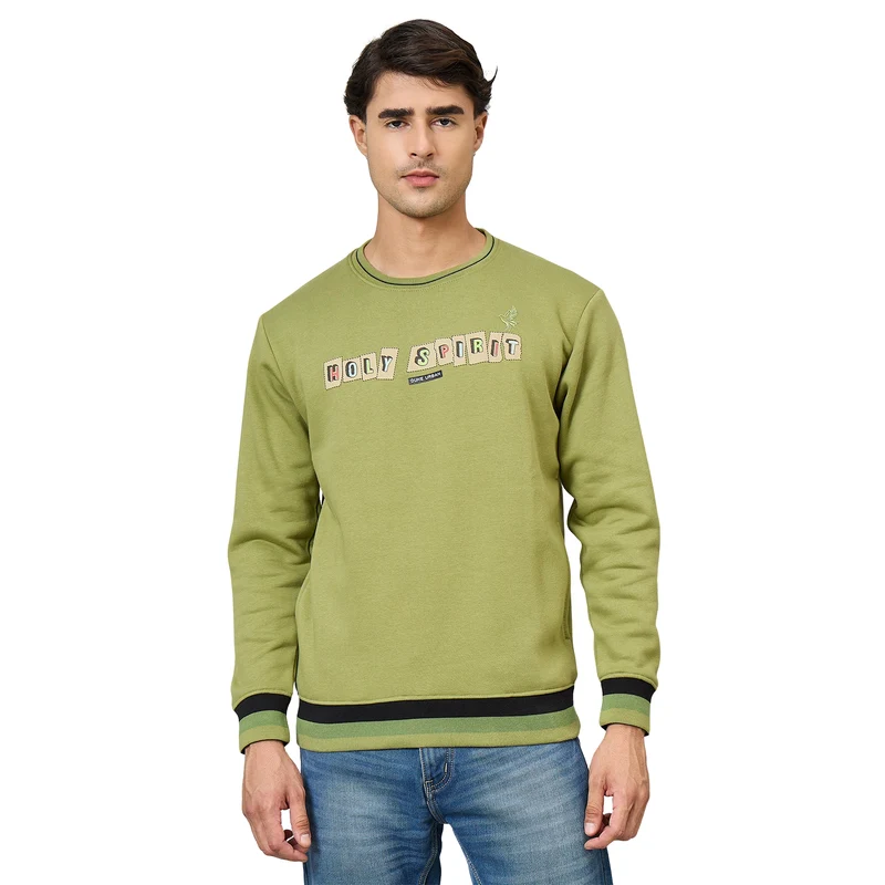 Duke Urban Men Round Neck Regular Sweatshirt (LF6429) Moss / XXL / Printed