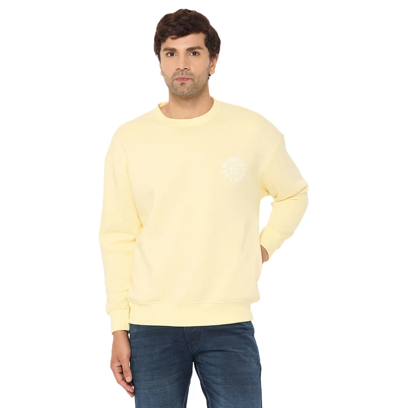 Duke Urban Men Solid Sweatshirt (LF6453) Butter Scotch / L / Solid