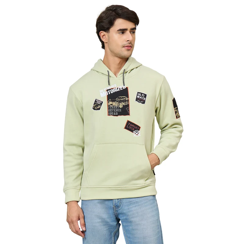 Duke Urban Men Hooded Regular Sweatshirt (LF6369) Mint / M / Printed