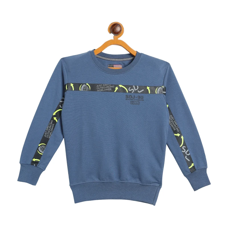 Duke Urban Boys Full Sleeve Round Neck Printed Sweatshirt (LF304N) Air Force / 36 / Printed