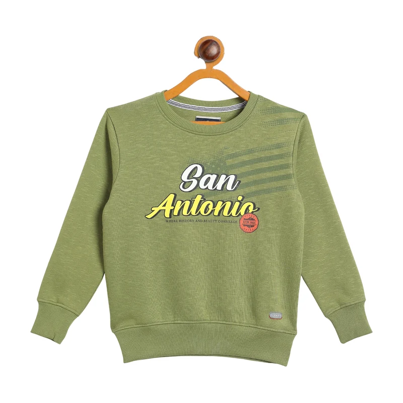 Duke Urban Boys Full Sleeve Round Neck Printed Sweatshirt (LF396) Moss / 30 / Printed