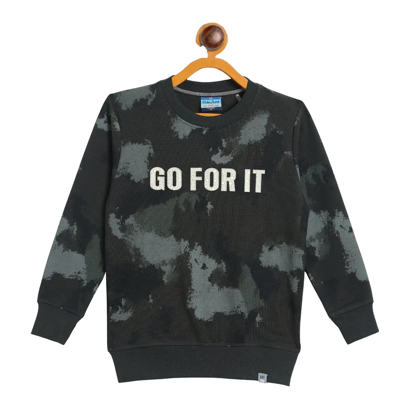 Duke Urban Boys Full Sleeve Round Neck Sweatshirt (LF381) Olive / 34 / Denim