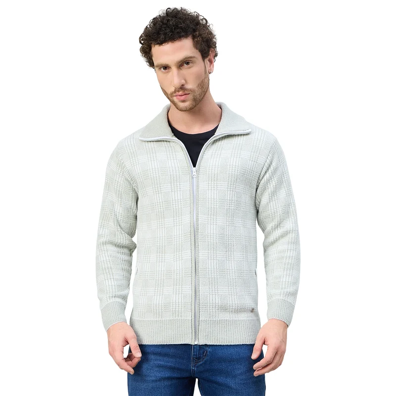 Duke Urban Men Full Sleeve Regular Sweater (SDS2260) Stone / M / Self Design