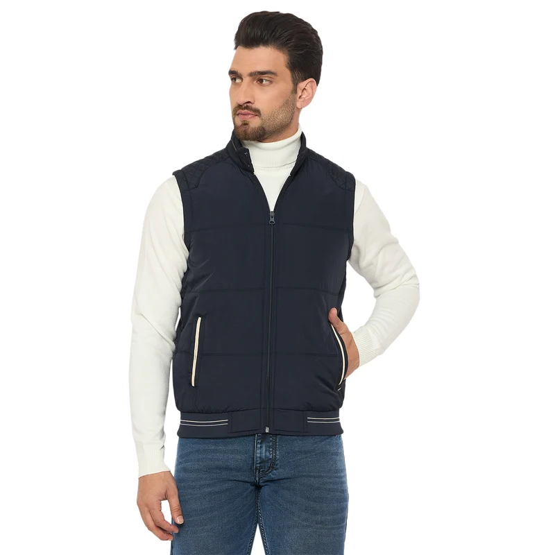 Duke Urban Men Sleeveless Jacket (SDZ3164) Navy / L / Solid