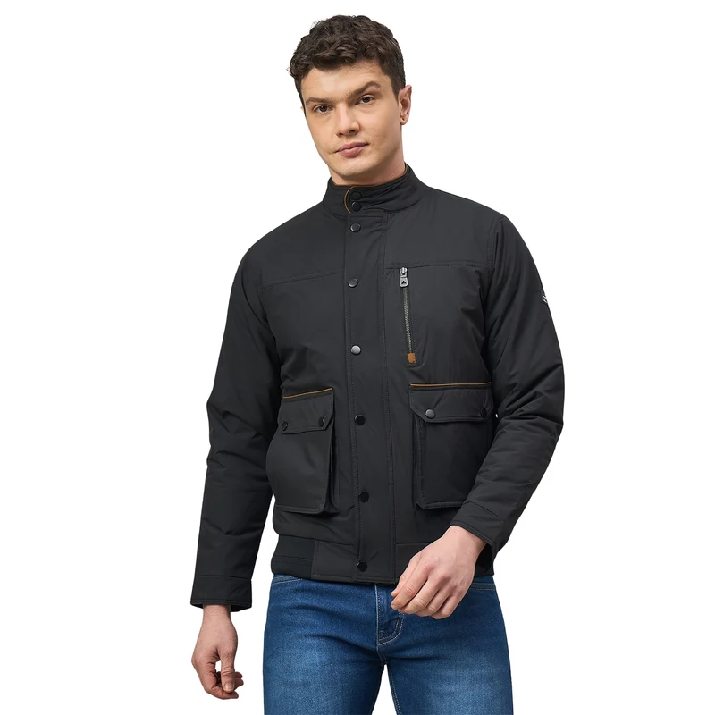 Duke Urban Men Short Style Full Sleeve Jacket (SDZ3134) Black / M / Solid