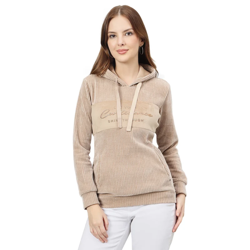 Duke Urban Women Hooded Regular Sweatshirt (LFX970) Camel / XXL / Printed