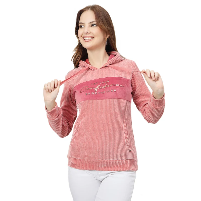 Duke Urban Women Hooded Regular Sweatshirt (LFX970) D.Pink / L / Printed