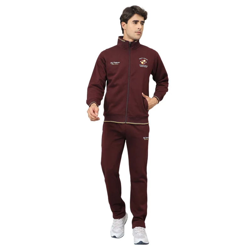 Duke Urban Men Full Zip Regular Tracksuit (LF6050) Wine / M / Solid