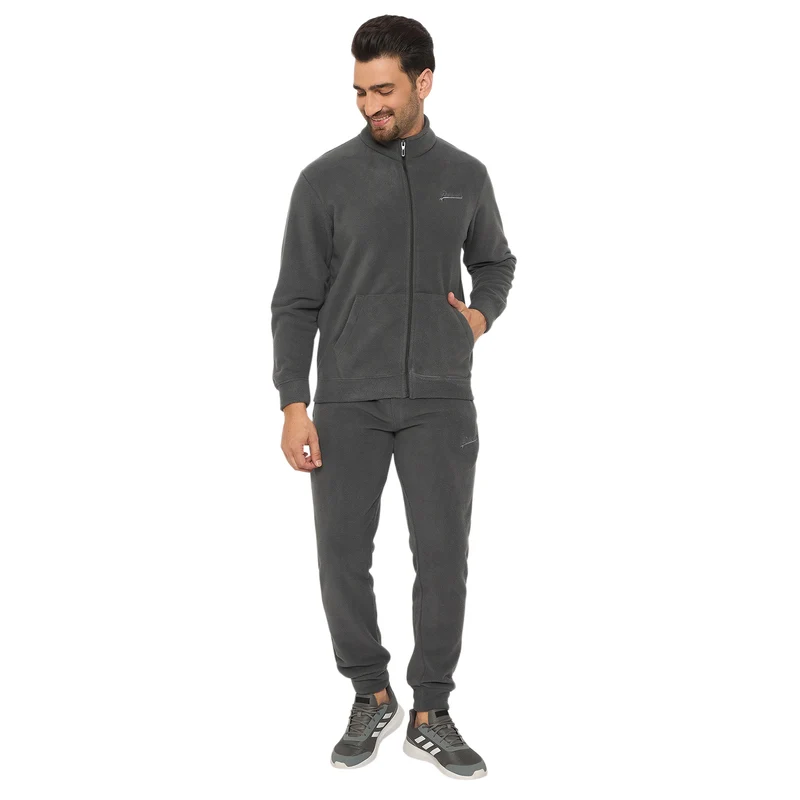 Duke Urban Men Full Sleeve Zipper Tracksuit (LF6051) Ash / M / Solid