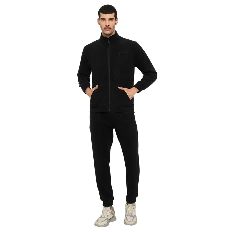 Duke Urban Men Full Sleeve Zipper Tracksuit (LF6051) Black / L / Solid