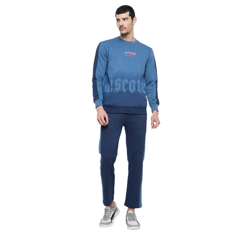 Duke Urban Men Round Neck Tracksuit (LF6037) Denim Mix / XL / Printed
