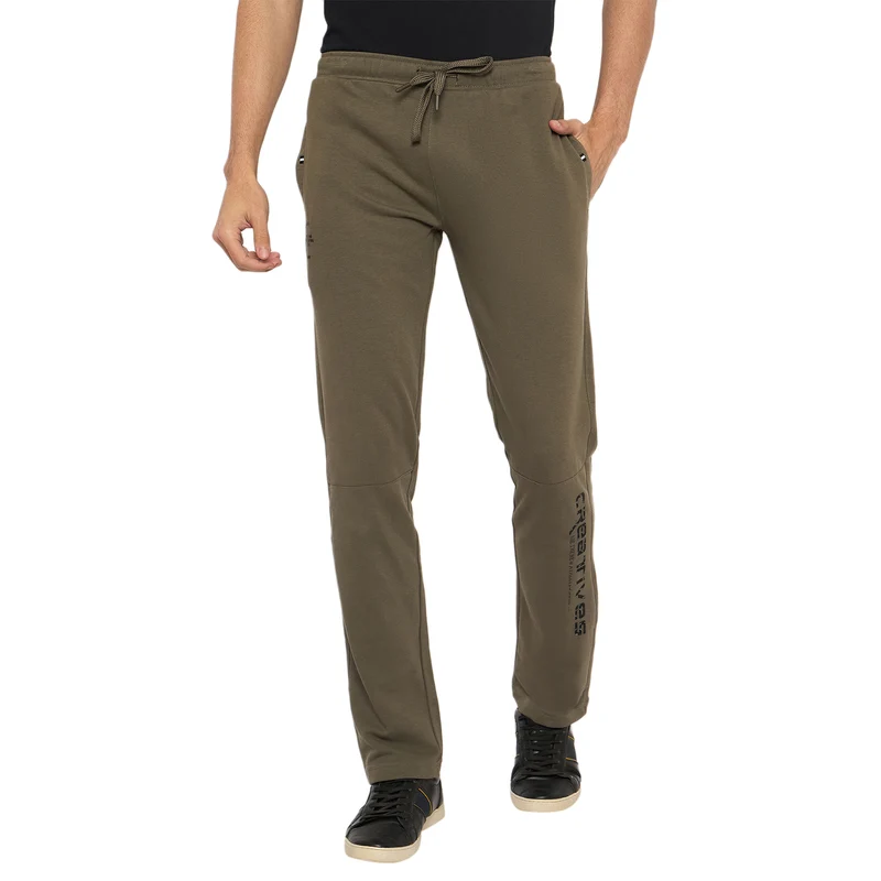 Duke Urban Men Regular Track Pant (LF9070) Olive / M / Solid