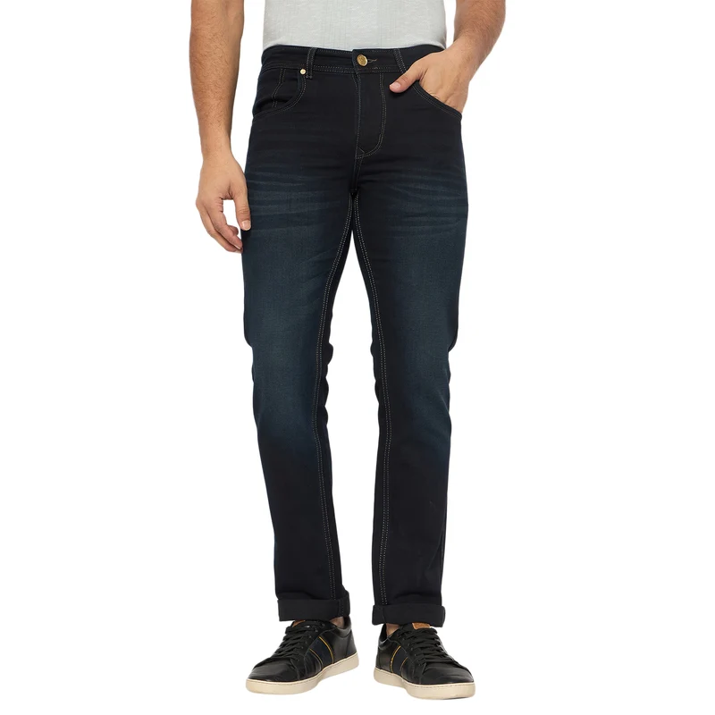 Duke Urban Men Smart Fit Stretchable Jeans (SDD5888N) Blue Black / 32 / Washed