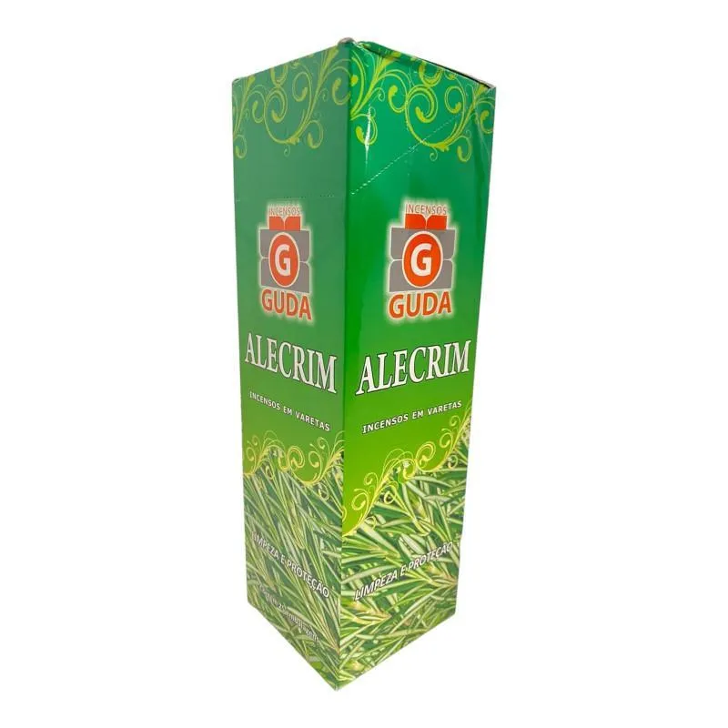 Incenso Alecrim Guda Indiano 25 Caixa Com 7 Varetas