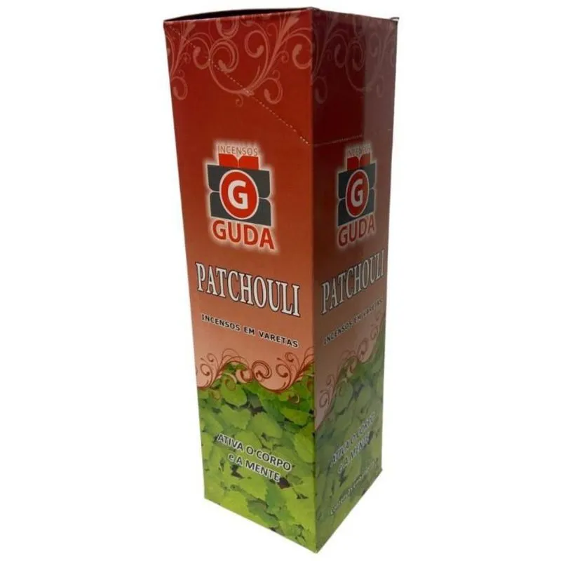 Incenso Patchouli Guda Indiano 25 Caixas Com 7 Varetas