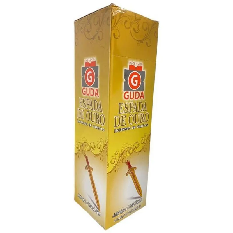 Incenso Espada De Ouro Guda Indiano 25 Caixas Com 7 Varetas