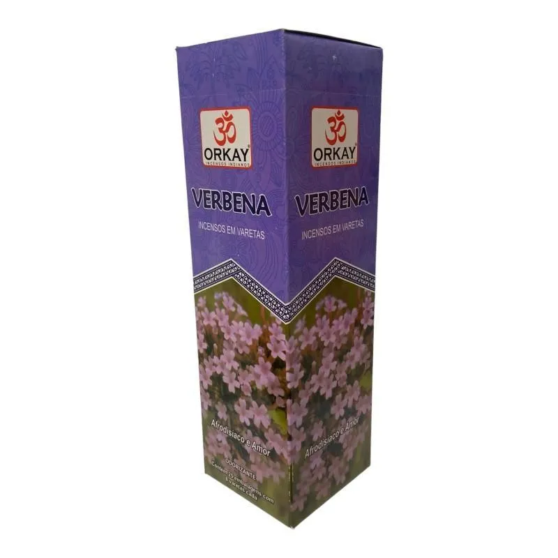 Incenso Verbena Orkay 25 Caixas Com 8 Varetas