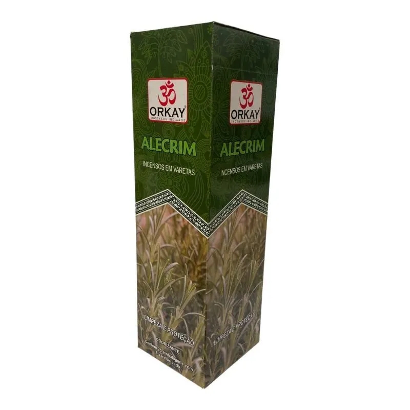 Incenso Alecrim Orkay 25 Caixas Com 8 Varetas