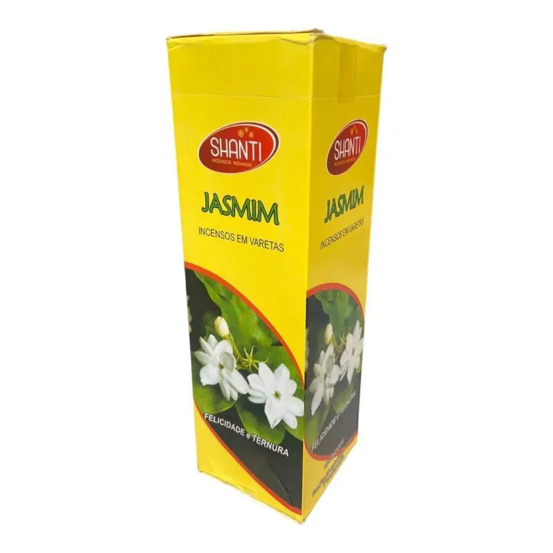 Incenso Jasmim Shanti Indiano 25 Caixas Com 7 Varetas