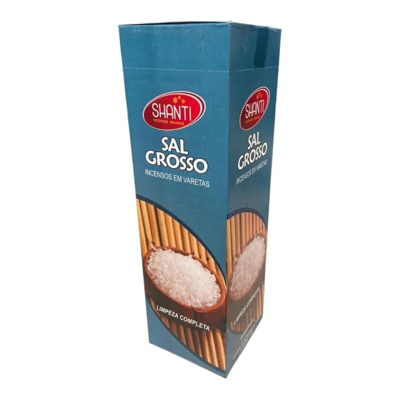 Incenso Sal Grosso Shanti Indiano 25 Caixas Com 7 Varetas