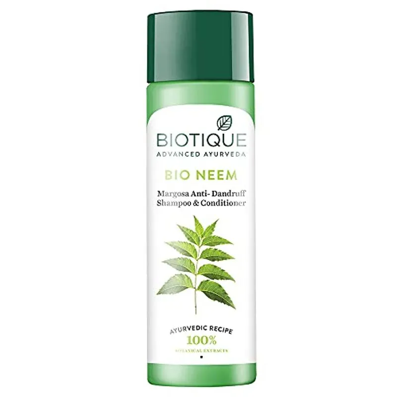 Biotique Margosa Anti-caspa Shampoo &amp; Condicionador 190ml/ 6.42 Fl.oz I Deixa O Cabelo Fresco Brilhante E Cheio De Corpo Natural