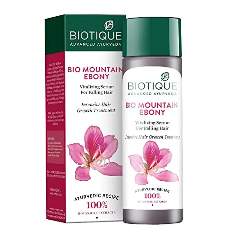 Biotique Bio Bio Mountain Ebony Fresh Growth Estimulando O Soro Vitalizador Para O Tratamento Intensivo De Crescimento Capilar Do Cabelo Em