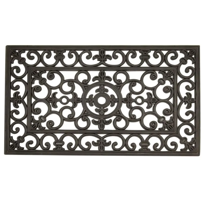 Capacho Rubber Locket Cocotuft em Borracha - 45 cm x 75 cm - Preto