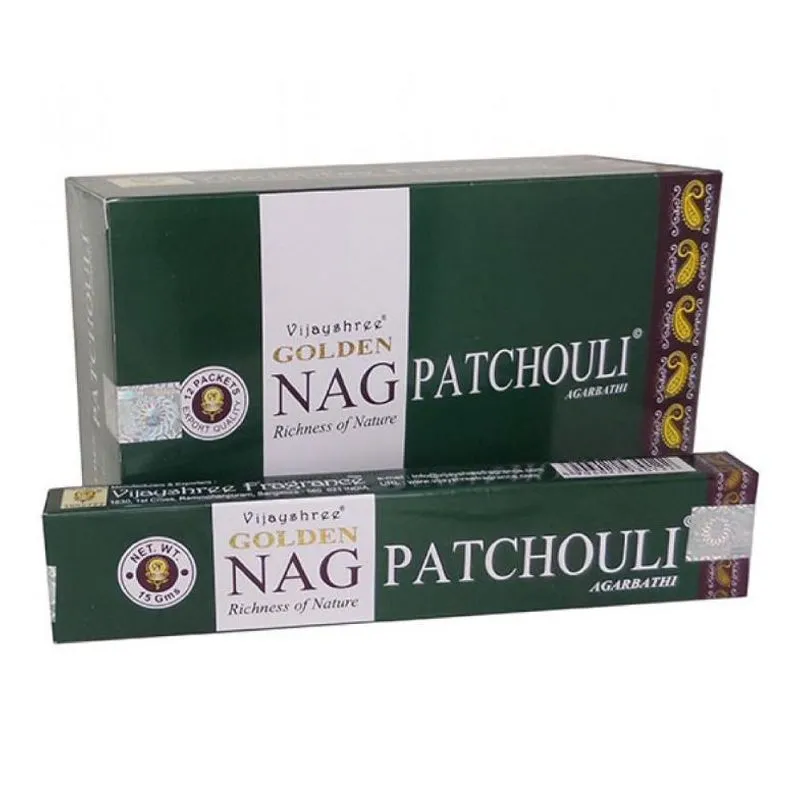 Incenso Indiano De Massala Golden Nag Patchouli 15g