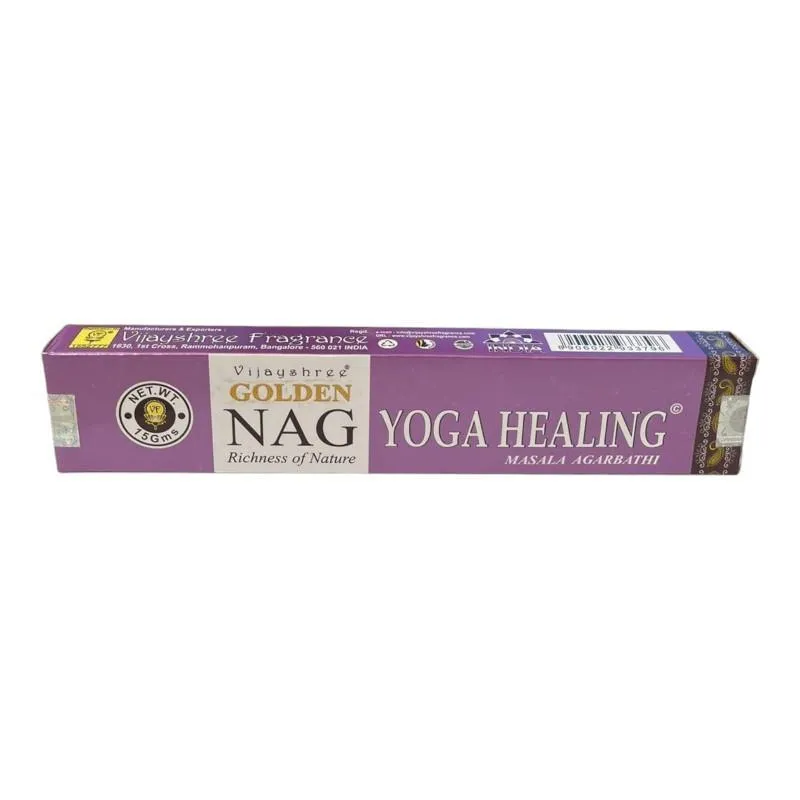 Incenso Golden Nag Yoga Healing 15 Varetas 35g