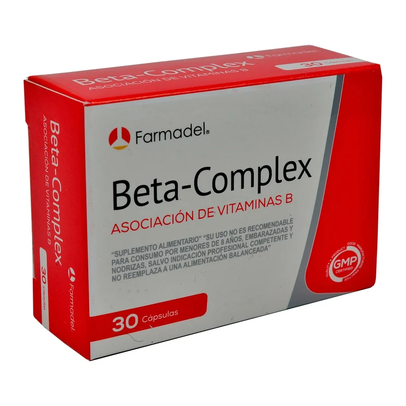 Beta-Complex, B Complex (30 caps) SIN SABOR