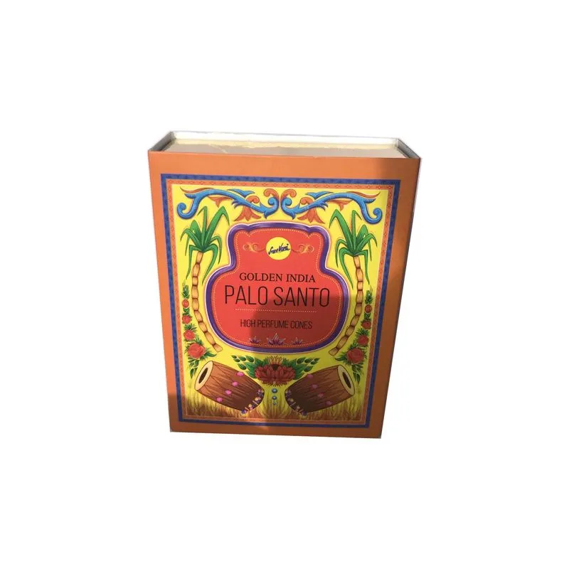 Incenso Cascata Aroma Palo Santo Importado Golden India