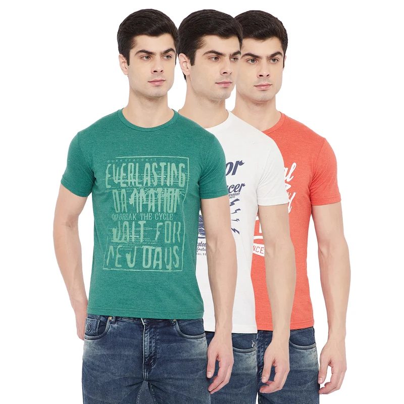 Duke Urban Men Half Sleeve Cotton T-shirt (SDVP10) Summer Melon / XL / Printed