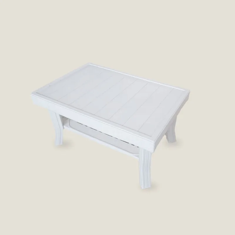 Mesa de exterior de Polipropileno Cambridge Rectangular Blanco