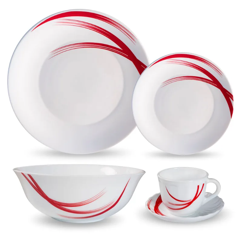 Aparelho de Jantar 20 Peças Borosil – Modelo Red Stella