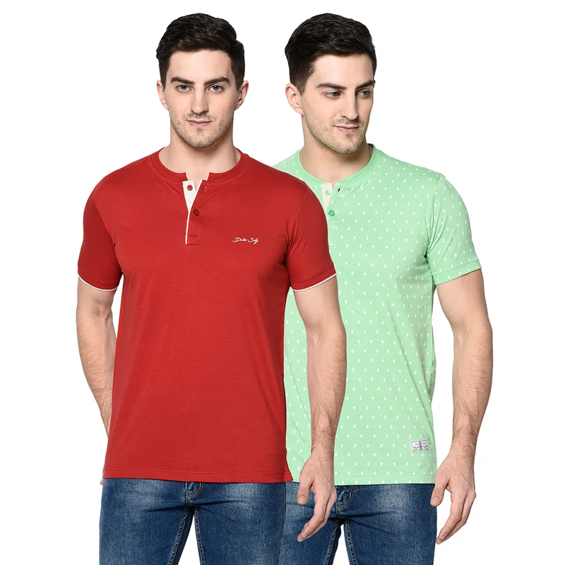 Duke Urban Men Half Sleeve Cotton T-shirt (SDVP22) Beechnut / XL / Printed