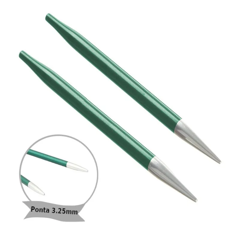Par De Agulhas Tricô Intercambiáveis Knitpro Zing 3.25mm
