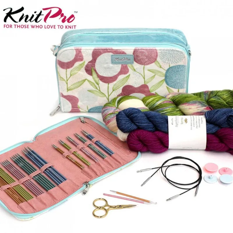 Kit Agulhas Circulares Intercambiável Knitpro 11,5cm E 15cm