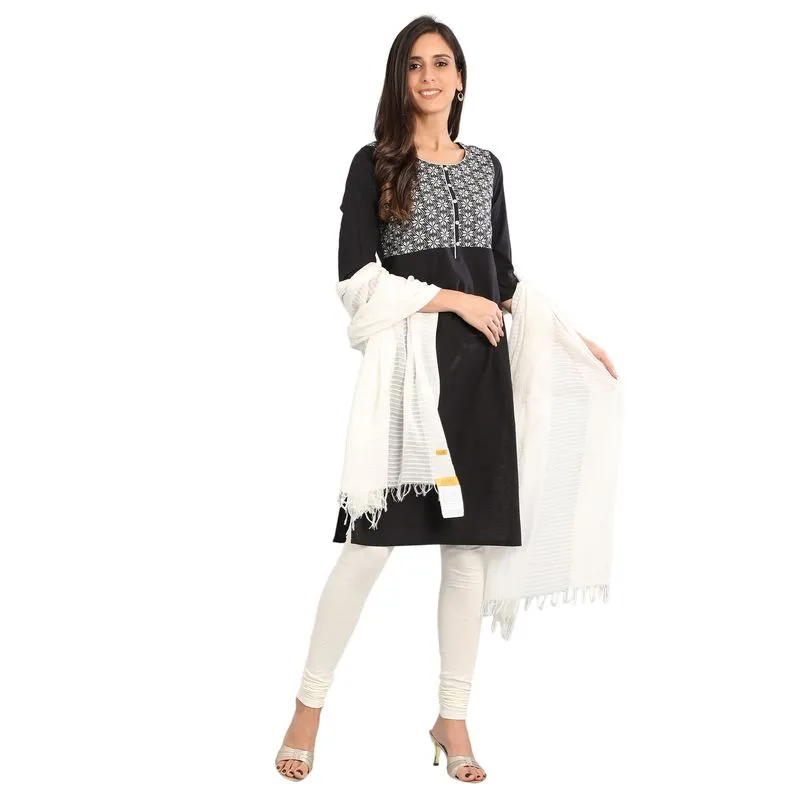 Black Essential Round Neck Kurta 19FEA10495-700091-XXL