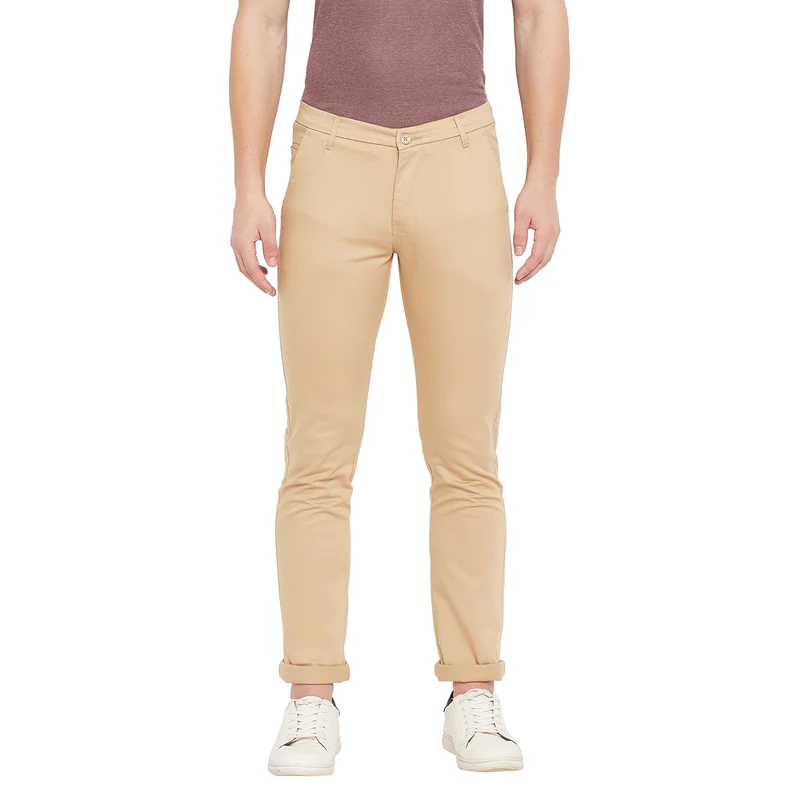 Duke Urban Men Chinos Trousers (SDT4155) Khaki / 38 / Solid