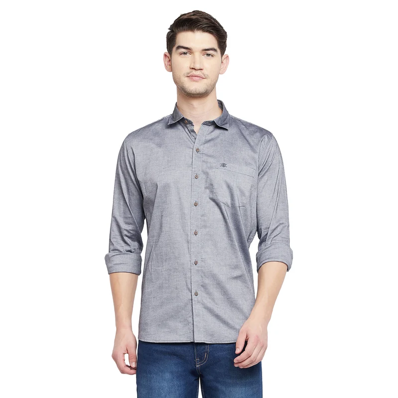 Duke Urban Men Full Sleeve Cotton Shirt (SDO88OC) Black / L / Solid