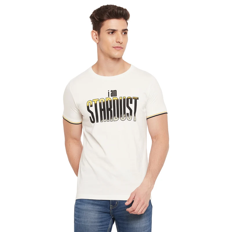 Duke Urban Men Half Sleeve T.Shirt (ONLF127) Off White / XL / Printed