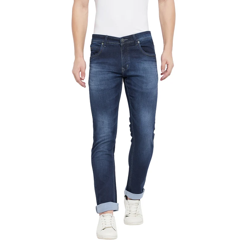 Duke Urban Men Comfort fit Stretchable Jeans (SDD8114) D.Blue / 34 / Washed