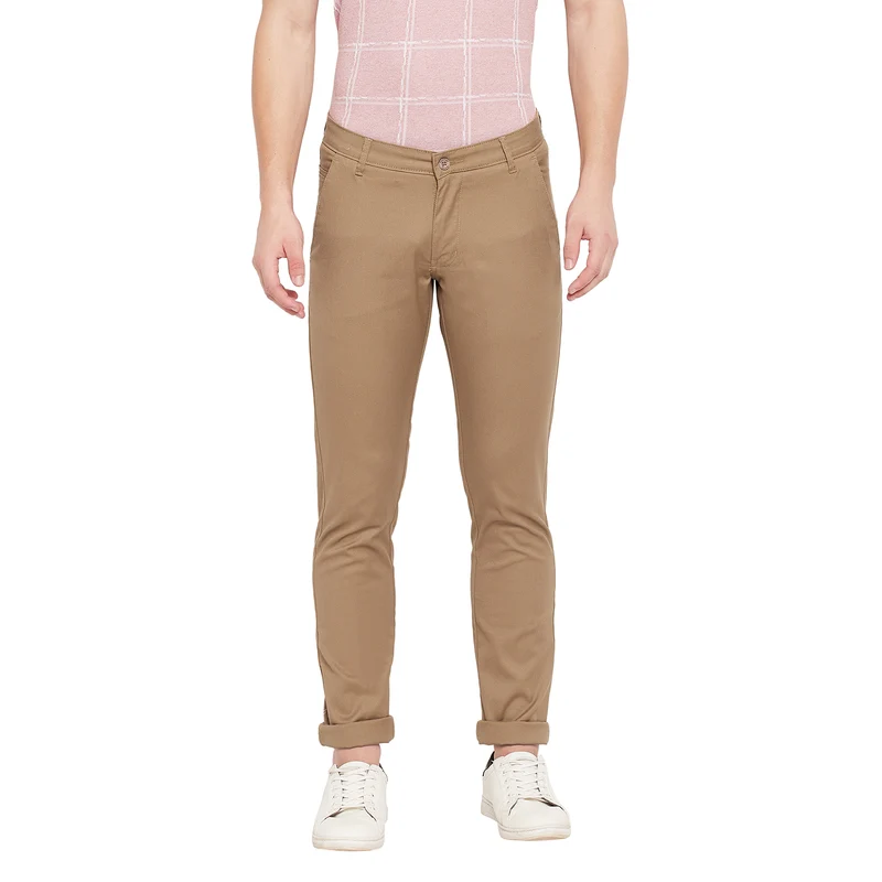 Duke Urban Men Casual Slim Fit Trouser (SDT4164) Camel / 38 / Solid