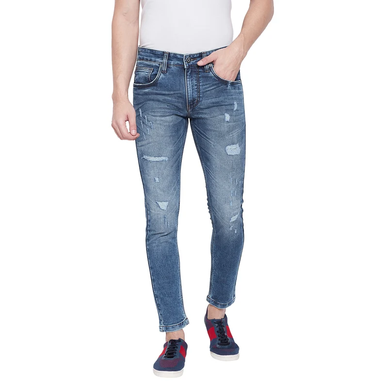 Duke Urban Men Comfort Fit Stretchable Jeans (SDD8177) L.Blue / 36 / Washed