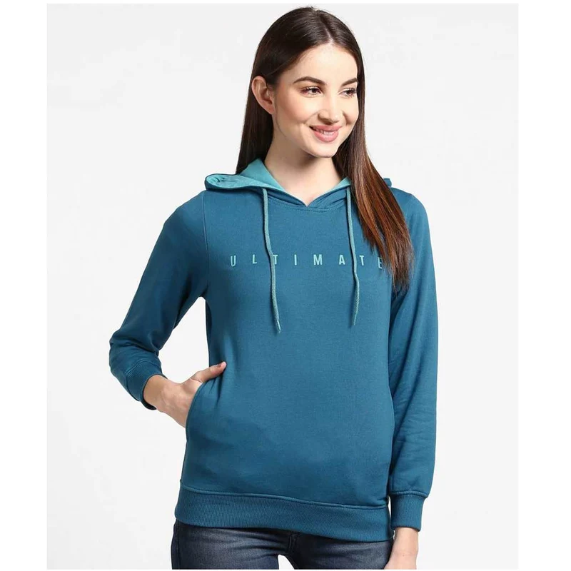 Duke Urban Women Hooded Sweatshirt (FKP02) Petrol Blue / S / Printed