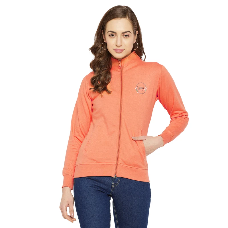 Duke Urban Women Zipper Sweatshirt (FKP04) XXL / Orange Mix / Solid