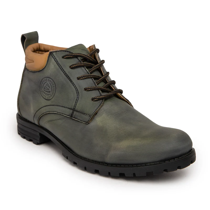 Duke Men Boots (FWOL635) UK 7 / Olive / Colorblocked